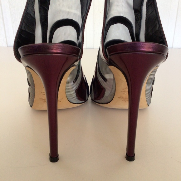 ALEJANDRO INGELMO METALLIC MESH SNAKESKIN  HIGH HEEL SLIDES SIZE 38.5/8.5 - Picture 6 of 15